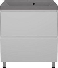 Style Line Тумба под раковину Манхэттен 70 Plus эмаль белая матовая – фотография-3